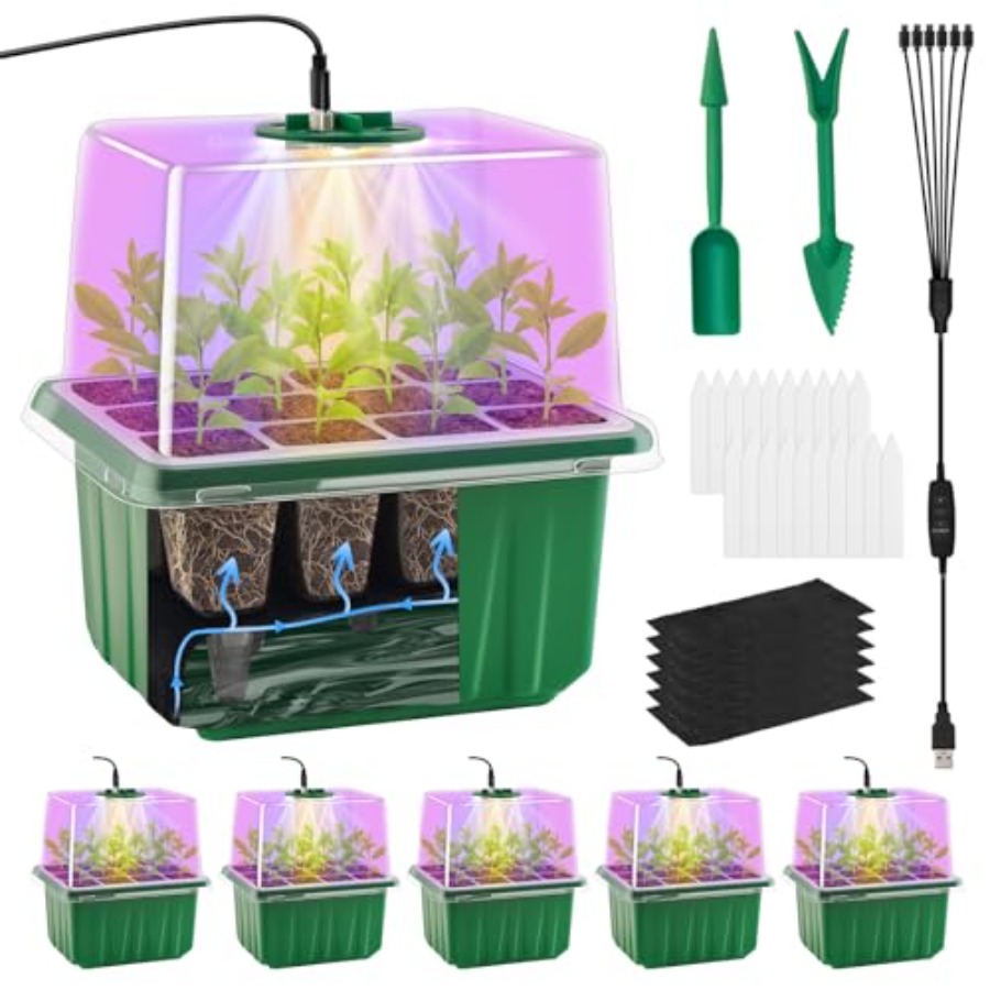 Seed Starter Tray - Işıklı Tohum Başlangıç ​​Tepsisi 6'lı Paket