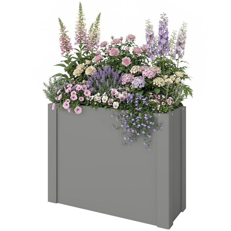 Raised Garden Bed - Outsunny Yükseltilmiş Bahçe Yatağı Galvanizli Saksı,