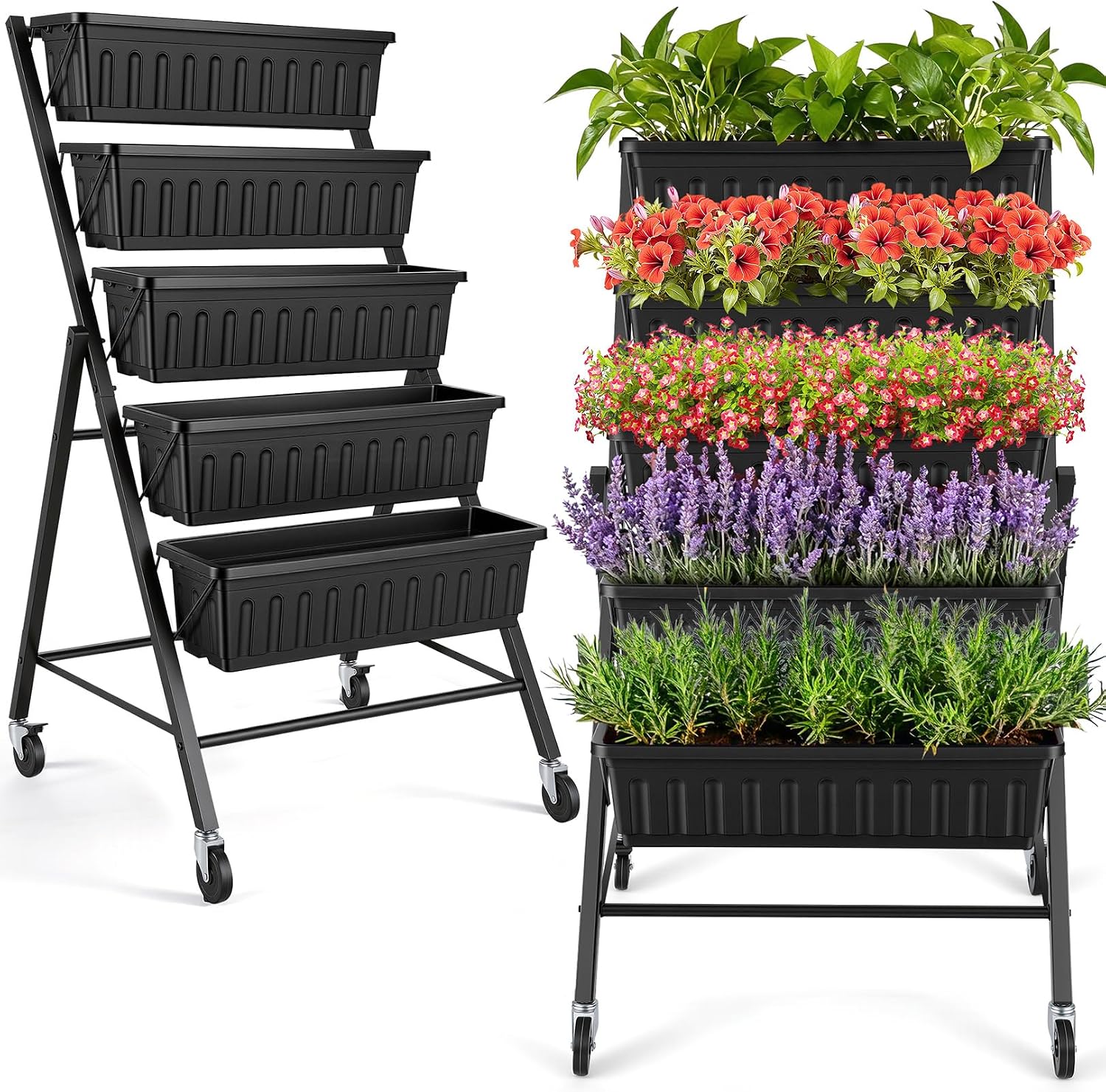 Vertical Planter - Tekerlekli Dikey Yükseltilmiş Bahçe Yatağı, 5