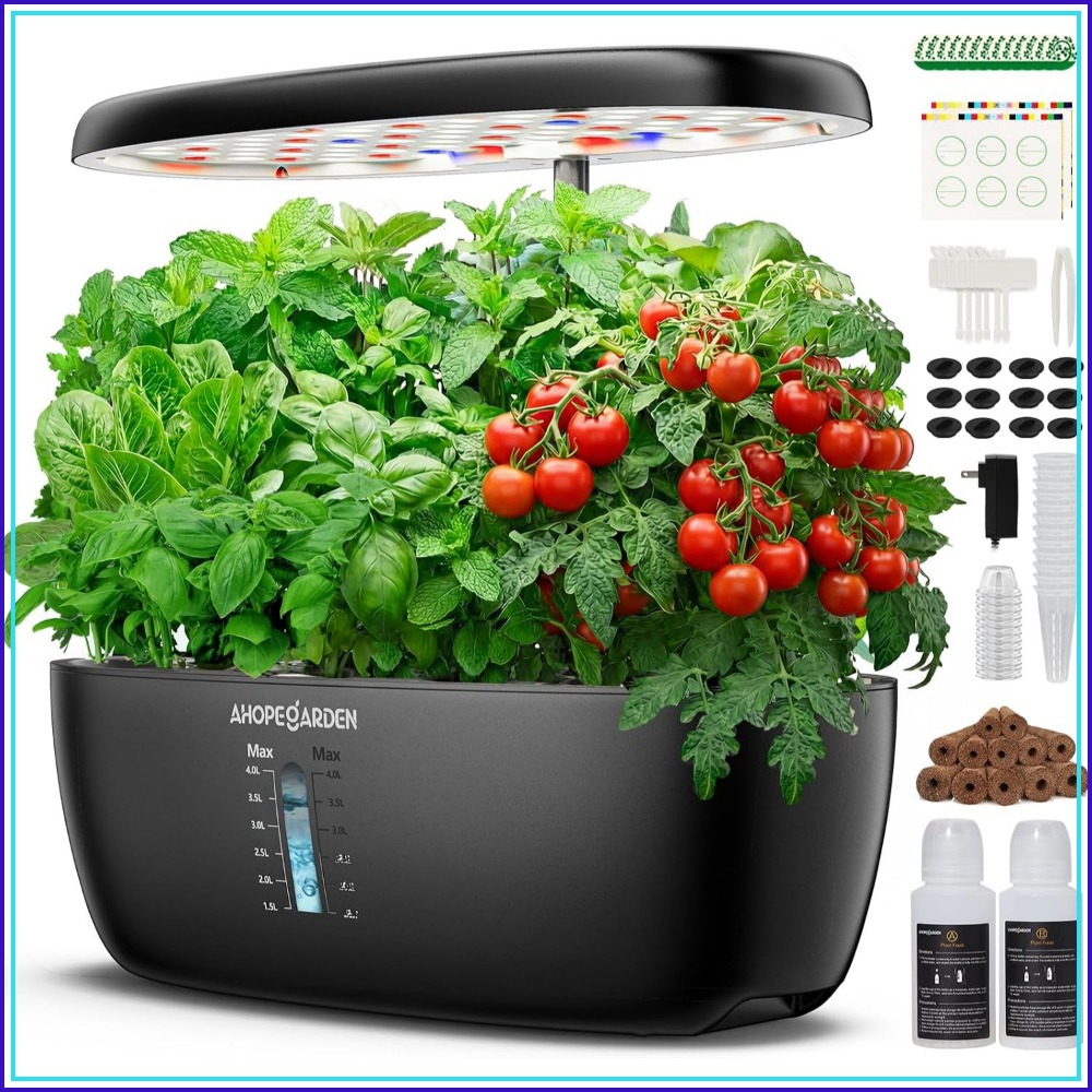 Hydroponic Kit - 12 Bölmeli LED Büyütme Işıklı Hidroponik
