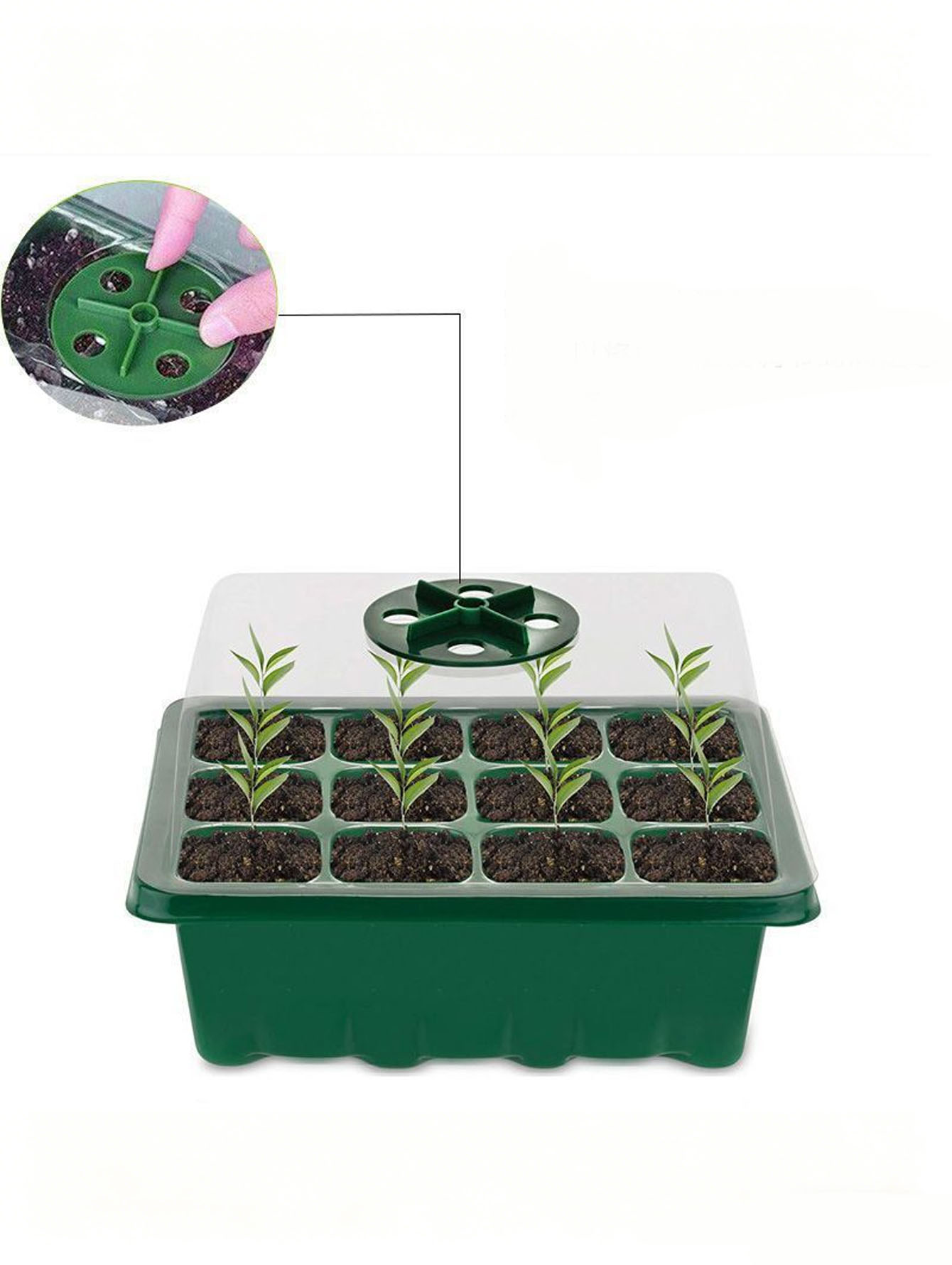 Seed Starter Tray - 1/2 adet 6/12 Delikli Fide Tepsisi,