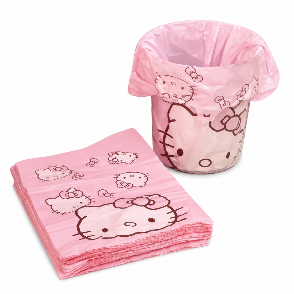 Pembe Karikatür Kedi Baskılı Y - Compost Bin incelemesi ve fiyatı