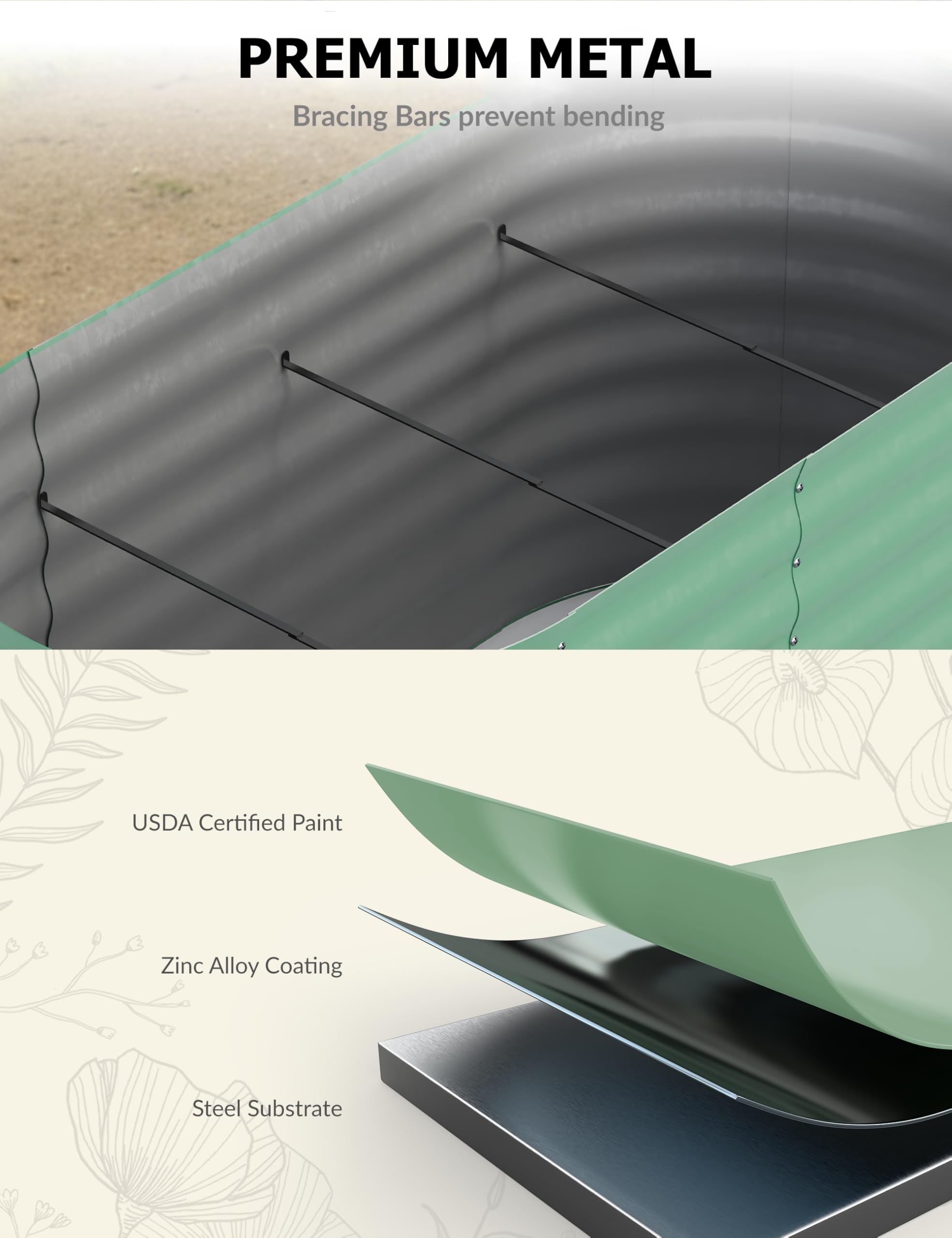 8x4x1,5 ft Galvanizli Yükselti - Raised Garden Bed incelemesi ve fiyatı